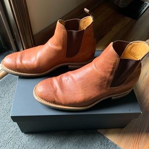 BOX & BAGS | VIBERG Size 9 US Tan Washed Horsehide Chelsea Boot Dainties Sole